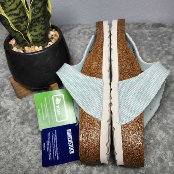 NWT Birkenstock - Gizeh Vegan Canvas Surf Green - Size 37 (EU) **Price is Firm** - Picture 7 of 8